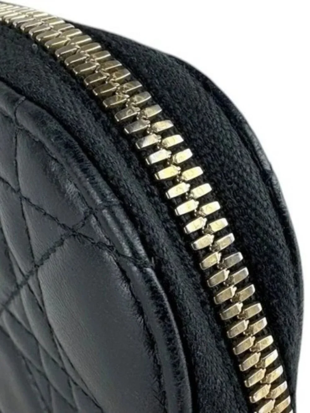 Auth Christian Dior Smartphone Case Phone Pouch Black/Gold Lambskin/Metal z9108